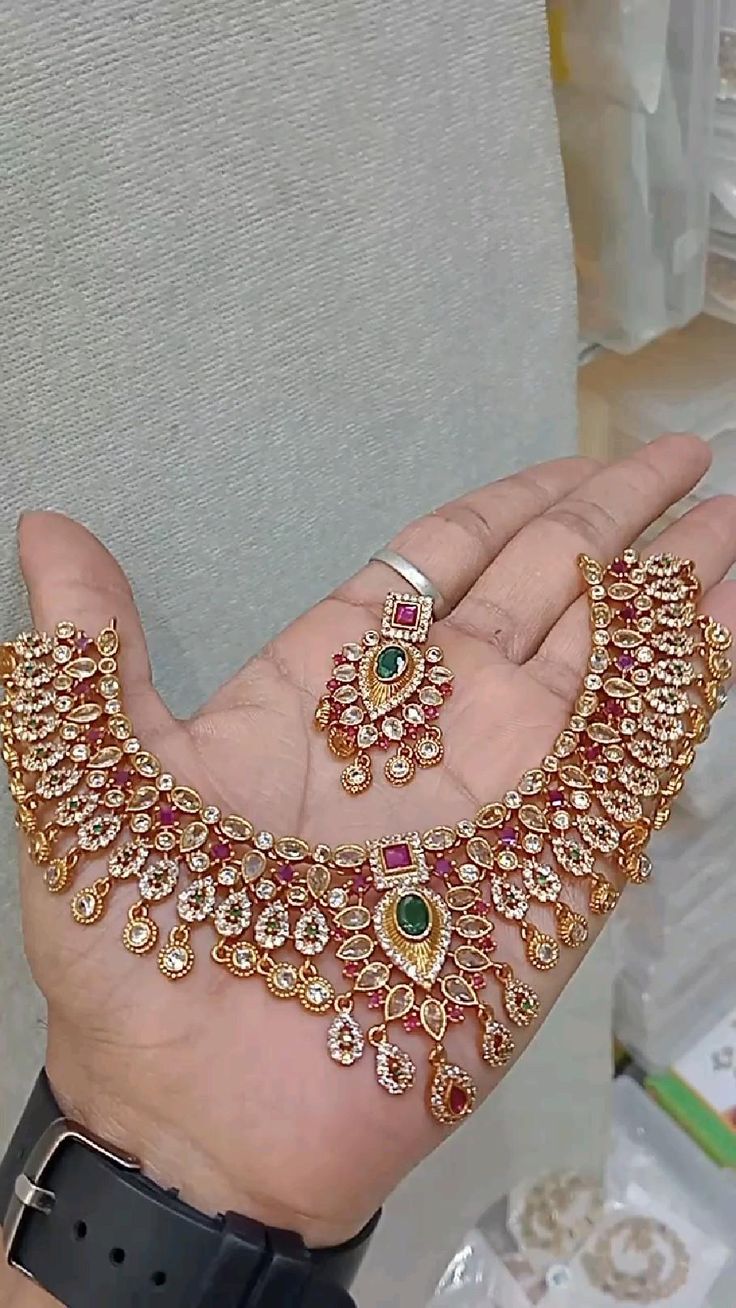 Pink craft Designer Necklace Set