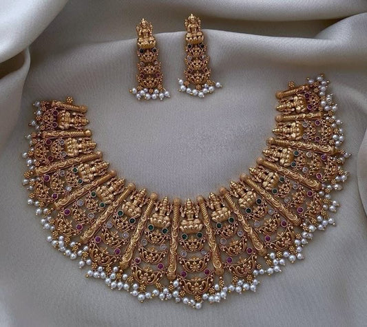 Shri Bhavna Designed Necklace with Matte Finished